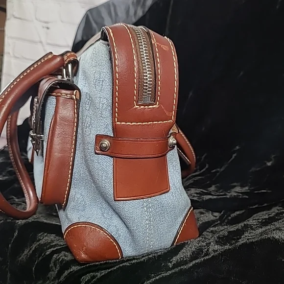 FINAL DISCOUNT Denim and Leather Handbag - Picture 3 of 11